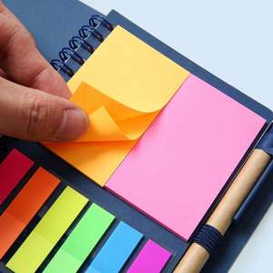 Custom Portable Spiral <b>Sticky</b> <b>Notes</b> Notebook Color Tab Repositionable Memo Pad for Business Promotions with Logo Printing - Product Image 2