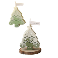 Décoration de Noël faite à la main, accessoires photo, bougie parfumée en forme de sapin de Noël, aromathérapie, cire de soja, décoration d'intérieur