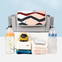 Sac de rangement pour maman de grande capacité personnalisé, sac de rangement pour poussette en tissu polyester, sac à couches isotherme avec motif maman