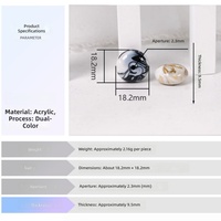 Cuentas Redondas Planas de Acrílico con Diseño de Mármol de 18 mm, Cuentas Sueltas para Hacer Pulseras y Collares, Venta al Por Mayor, OEM