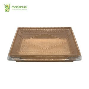 Food Packaging Container Takeout Salad Box Folding Packaging Kraft Paper Box With Lid - Product Image 1