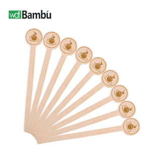 WDF Personalizado Agitadores De Café Chá De Café Stir Sticks <span class=keywords><strong>Cocktail</strong></span> Drink Agitadores Descartáveis Agitador De Café De Madeira Biodegradável - Product Image 1