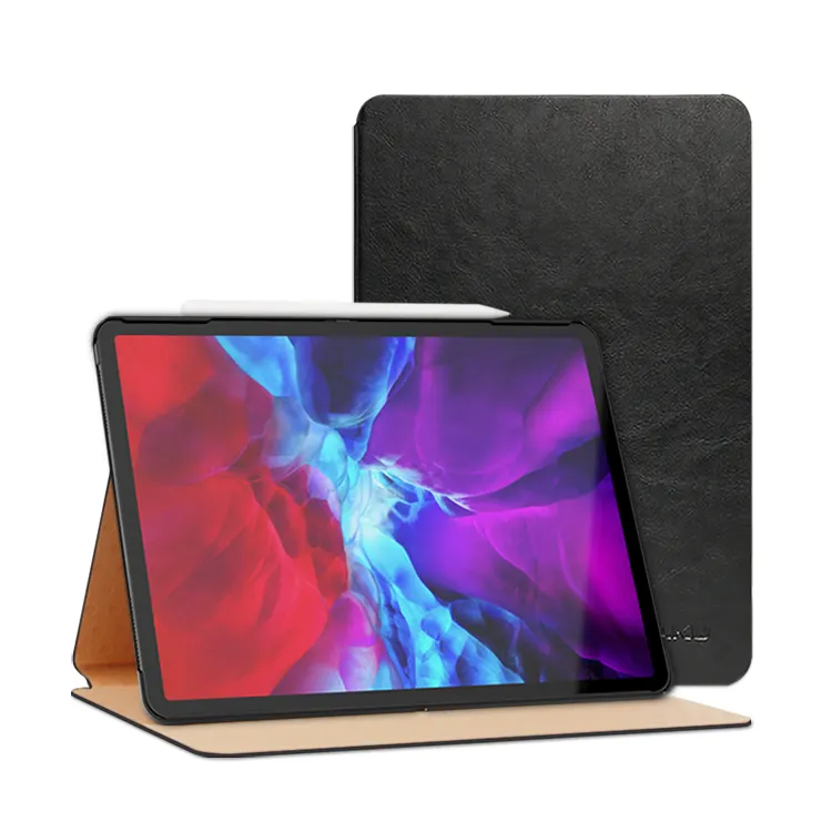 Private label OEM pu leather tablet back cover case for iPad Pro 11 12.9 2018 2020