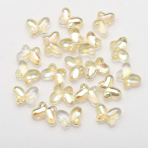 Zhubi 10x14mm mịn bướm hạt thủy tinh mạ màu sắc pha lê trong suốt bướm hạt đối với trang sức làm - Product Image 4
