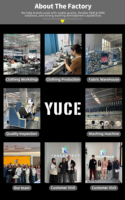 YUCE Pantalones vaqueros de mezclilla de cintura alta con perneras anchas, remaches metálicos y parches personalizados, lavado ácido, estilo apilado, para hombre, ¡los más vendidos!