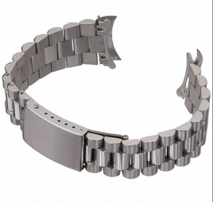 <span class=keywords><strong>Bracelet</strong></span> de <span class=keywords><strong>montre</strong></span> de luxe en acier inoxydable de style président <span class=keywords><strong>Bracelet</strong></span> de 22mm avec extrémités incurvées - Product Image 5