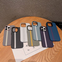 Pour Laudtec Simple Business Luxury Carbon Fiber Phone Case pour iPhone 16 15 14 13 12 11 Plus Pro Max Kev-l-ar Skin Friendly