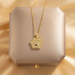 Nouvelle mode haut de gamme lumière luxe niche mignon chat griffe pendentif en acier inoxydable collier femme Simple polyvalent clavicule chaîne - Product Image 4