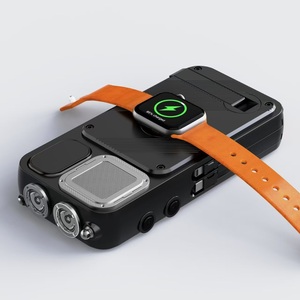 Cao 16000mAh khẩn cấp Hand Crank đài phát thanh LED Đèn pin sạc điện thoại SOS báo động AM FM noaa xách tay Survival Cable 9V USA chủ - Product Image 4