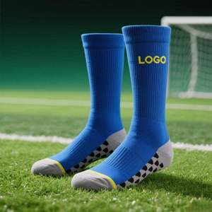 <b>Custom</b> Logo Football <b>Socks</b> Wear Resistant Anti Slip <b>Grip</b> <b>Socks</b> for Football Training Breathable Soccer Crew <b>Socks</b> for Men - Product Image 1
