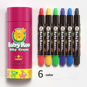 儿童真丝蜡笔可洗旋转迷你夹子蜡笔水溶性油画棒套装蜡笔 - Product Image 1