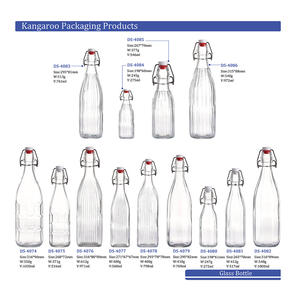 Botellas <span class=keywords><strong>de</strong></span> Vidrio Super Flint Vacías <span class=keywords><strong>de</strong></span> 1 <span class=keywords><strong>Litro</strong></span> (1000 ml) con Tapa Abatible y Logotipo Personalizado, Fácil Apertura, <span class=keywords><strong>Precio</strong></span> <span class=keywords><strong>de</strong></span> Fábrica, Venta al por Mayor - Product Image 4