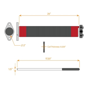 Resorte de <span class=keywords><strong>Torsión</strong></span> para Puerta de Garaje de Alta Resistencia, Galvanizado, Personalizado, Apto para Puertas Enrollables Residenciales y Comerciales - Product Image 4