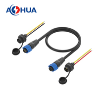 AOHUA Ventes d'usine Connecteur de câble d'alimentation LED K20 Mâle Femelle Assemblage d'amarrage rapide Prise étanche 3Pin
