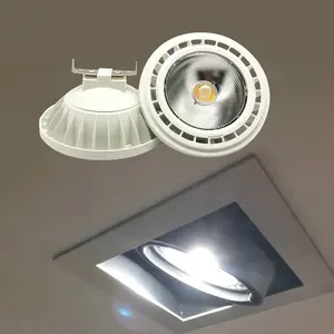 Yüksek güç GU10 G53 taban led spot ışığı 9-15w 110v/220v kısılabilir odak ışığı AR111 sıva altı armatür COB ızgara ışık