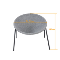 Nouveau siège acoustique moderne en feutre recyclé avec base en fer empilable, construction durable pour la décoration de la maison et du bureau