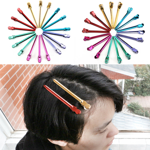Pinzas para extensiones de cabello, 12 unidades/caja, pinza de <span class=keywords><strong>pelo</strong></span> de cocodrilo de Metal amarillo a granel barata para teñir el cabello - Product Image 6