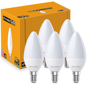 Bombilla LED Ehomelled E14 6W 3000K, luz blanca cálida C37 para candelabro doméstico, ahorro de energía - Product Image 1