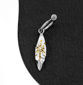 Orecchini a cerchio con foglia Wishing Stone e ciondolo a goccia con totem sole dorato, gioielli da donna per vacanze al mare in stile Boho, idea regalo - Product Image 3