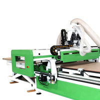 Router CNC de doble husillo Jinan Mosecnc MS-1325RAF de 3 ejes con alimentación automática ATC para uso doméstico, máquina de grabado MDF