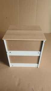 Modern 2-Drawer White Pine <strong>Bedside</strong> Table | Oak Storage <strong>Organiser</strong> for Bedroom Furniture - Product Image 3