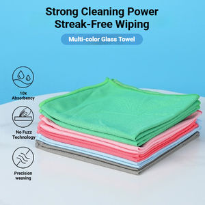 Paño <span class=keywords><strong>de</strong></span> Microfibra para Limpieza <span class=keywords><strong>de</strong></span> Vidrios <span class=keywords><strong>de</strong></span> Automóviles, Diseño Delgado <span class=keywords><strong>de</strong></span> 300 g/m², 40*40 cm, Color Verde, con Logotipo Personalizado - Product Image 2
