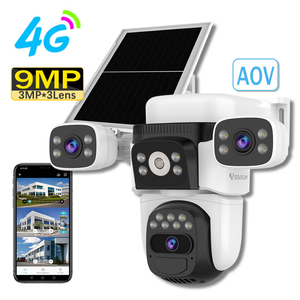 Veesky bg621sr 9mp năng lượng mặt trời Máy ảnh 4G 360 ° độ nét cao thông minh Nhà IP máy ảnh ba ống kính 4G Mạng an ninh máy ảnh ngoài trời - Product Image 1