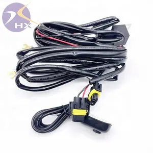 Universal 12V 40A Car Fog Light auto Wiring Harness Kit Loom For LED Work Driving Light Bar With Fuse And Relay Switch