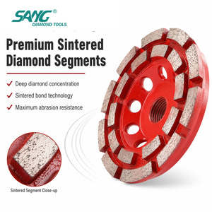 Disco Abrasivo de Doble Fila de Segmentos SANG para Pulir con Diamante, 100, <span class=keywords><strong>125</strong></span>, 150, 180 mm, para Concreto, Granito, Mármol, Ladrillo y Mampostería - Product Image 4