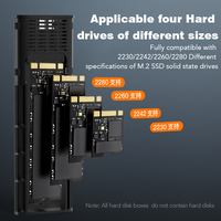 Carcasa Convertidora USB 3.1 Gen2 M.2 NVME NGFF para SSD, Doble Protocolo M2 NVME/SATA, para SSD 2230 2242 2260 2280, 10Gbps