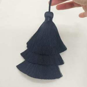 Sjzmm Super <span class=keywords><strong>épaisse</strong></span>ur 3 couches glands 15cm grande <span class=keywords><strong>frange</strong></span> de glands en soie pour la décoration de fête pour la fabrication de bijoux - Product Image 5