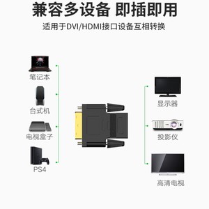 Adaptateur HDMI DVI vers HDMI mâle-femelle, convertisseur pour moniteur d'ordinateur, projecteur TV, connexion par prise d'affichage LED - Product Image 5