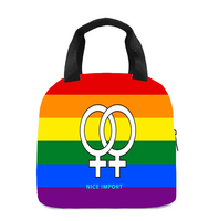 Sac à lunch arc-en-ciel Intersex (Phox Design) pour femmes et hommes, sac fourre-tout réutilisable, sacs à lunch isothermes pour le travail, le pique-nique, l'école