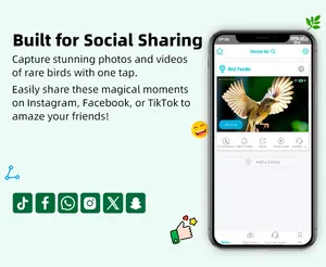 Mangiatoia per uccelli intelligente in legno naturale AI di identificare oltre 10000 uccelli e rilevamento del movimento in tempo reale con pannello solare per il birdwatching - Product Image 3
