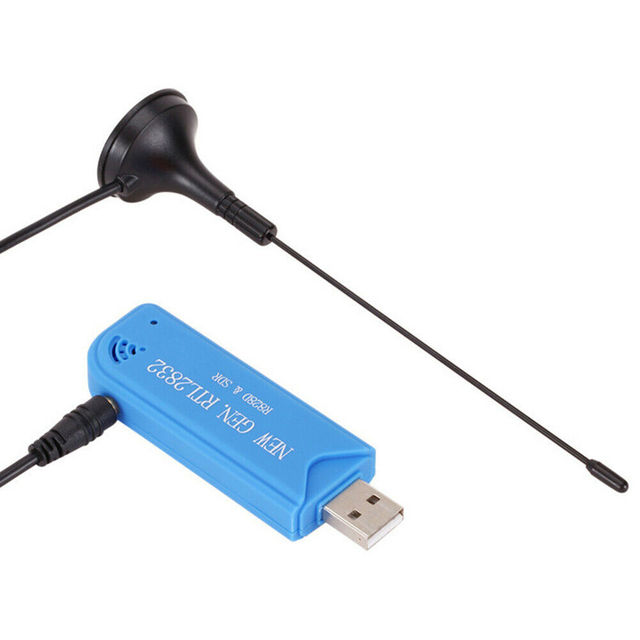 DAB 25MHz to 1760MHz RTL-SDR TCXO 0.5ppm Rated Software Defined Radio Receiver RTL2832U+R860 Blue