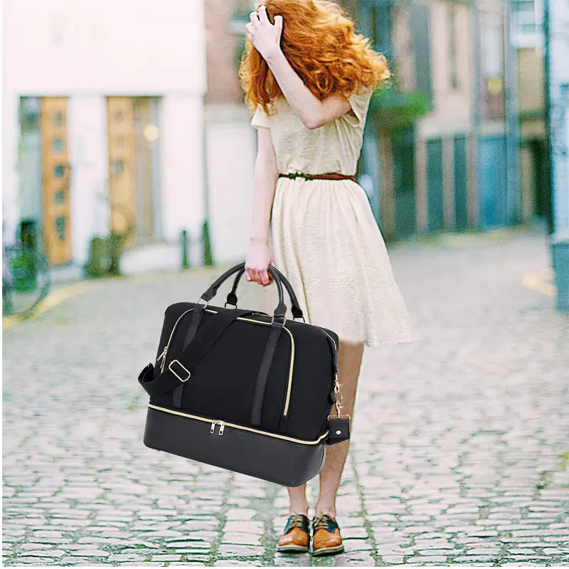 Weekender Travel Canvas Duffle zaino Casual spalla bagaglio palestra borsone donna sport borsone da viaggio