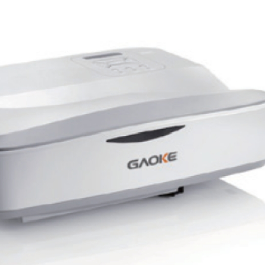 Gaoke GK-25W 3500 Lumens Short Throw DLP Projector 3D Ready XGA 1080P 3000:1 Contrast Ratio for Education Business 1-Year