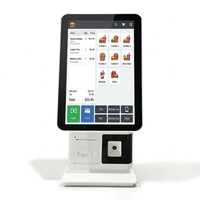 Système de point de vente en libre-service avec écran tactile intelligent de 15,6 pouces pour paiement en libre-service dans les restaurants et les kiosques de restauration rapide