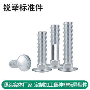 Vis à tête cylindrique Ruiju M5 M6 M8 M10 en acier au carbone zingué, entièrement filetées, pour l'industrie de la construction - Product Image 3