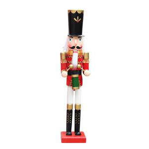 Statuetta Natalizia Artigianale per Centri Commerciali, Sale Espositive, Decorazione per Inaugurazioni, Nuovo Stile Schiaccianoci in Legno 90CM - Product Image 5