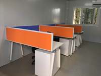 Penjualan Terbaik gedung kantor sederhana rumah meja kantor putih Modern eksekutif bentuk L meja kantor kaki logam
