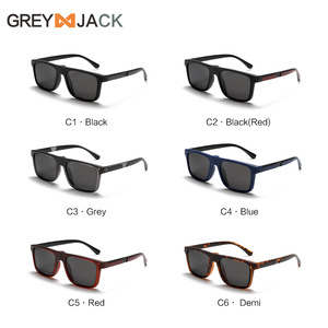 Monture de lunettes magnétiques Grey Jack en TR90, monture intégrale, verres polarisés anti-lumière bleue, lunettes de soleil unisexes, ensemble de miroirs - Product Image 4