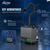 Extracteur de fumée Faith, équipement de nettoyage d'air pour soudure, élimination des odeurs et de la fumée, petit instrument de bureau, purificateur de fumée