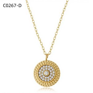 สร้อยคอแฟชั่นประดับเซอร์โคเนีย C0267 สำหรับผู้หญิง เครื่องประดับคุณภาพสูง - Product Image 2