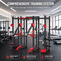 REYK Rack de musculation multifonctionnel avec Smith Machine et système de câbles, équipement de gym commercial