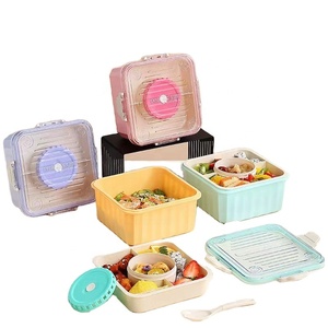ICEN B25 Ensemble de boîtes à lunch Bento en plastique à 2 compartiments chauffantes pour enfants pour le stockage d'aliments chauds et froids pour l'école à la maison comprend du plastique - Product Image 5