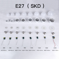 Bombilla LED E27 B22 de 3W 5W 7W 9W 12W 15W 18W, Lámpara LED, Foco LED, Materia Prima SKD para Bombillas LED