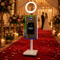 Photomaton pour mariage et fête, impression instantanée, logiciel gratuit, levage automatique, écran tactile 21,5 pouces, miroir magique