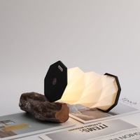 Lampe de chevet pliable noire avec logo personnalisé, rechargeable, à intensité réglable par toucher, moderne, cadeau promotionnel d'entreprise