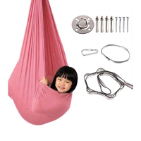 Hamac de yoga aérien suspendu pour intérieur, type cocon, chaise sensorielle extensible pour méditation et détente, avec kit de fixation